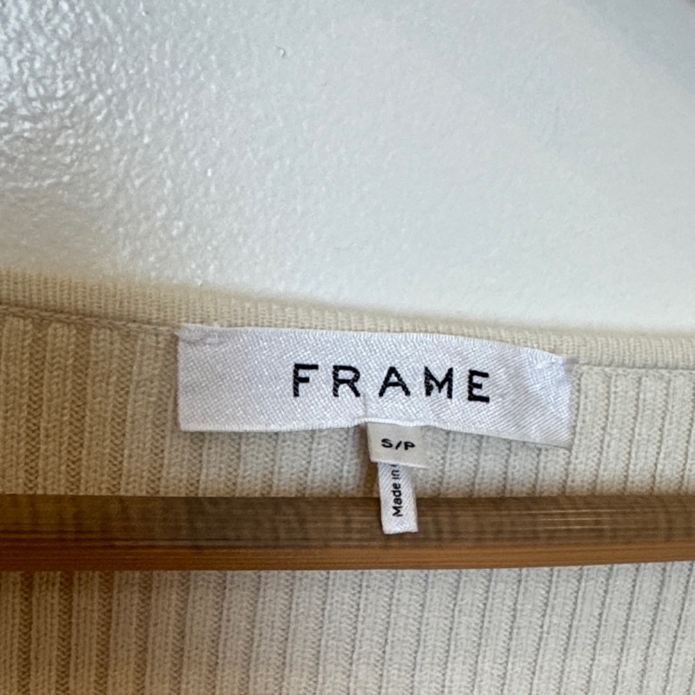 FRAME Ivory Ribbed top - Picture 5 of 9